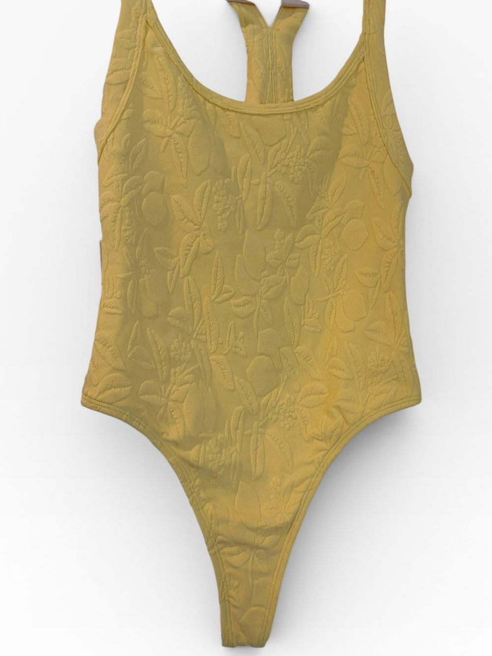 Twenty Montreal Textured One Piece Swimsuit Yellow Size Small